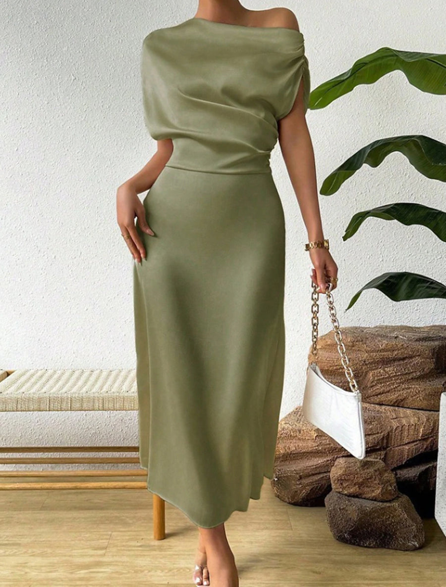 Vestito Raso Cerimonia Linea Morbida